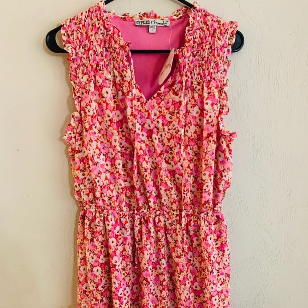Size M Pink Floral Dress